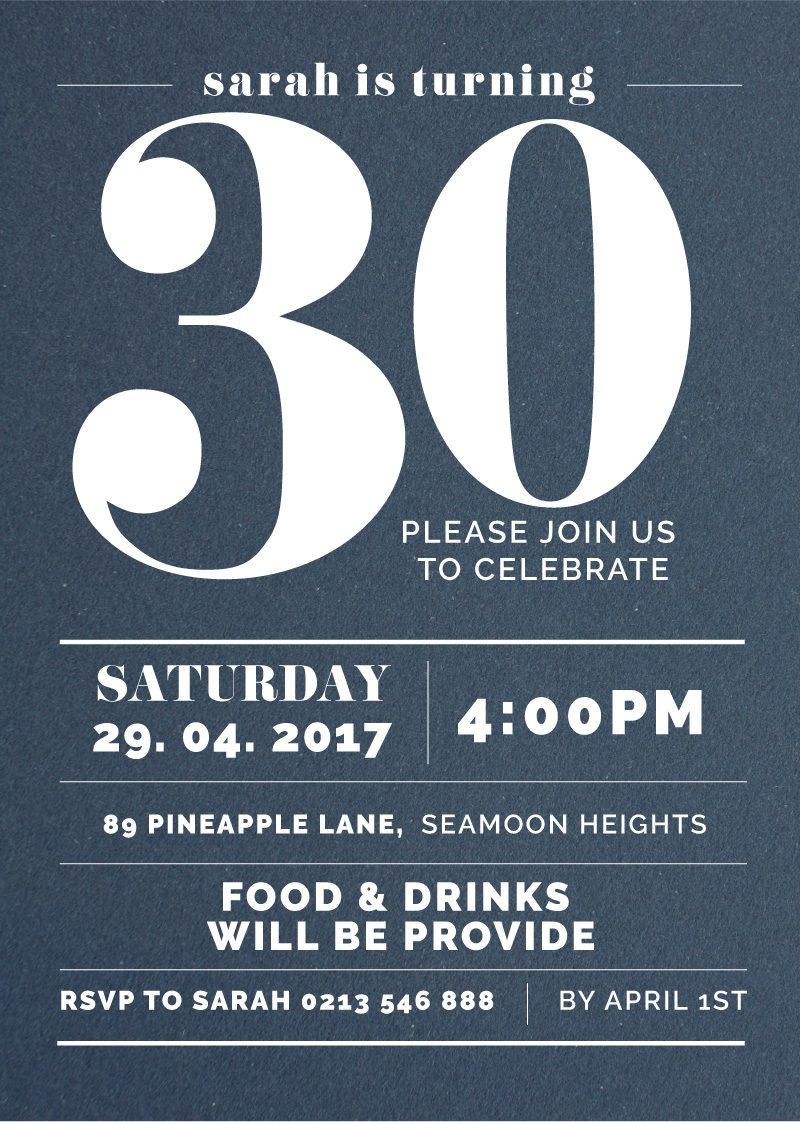 The Big 30 Birthday Invitation 6