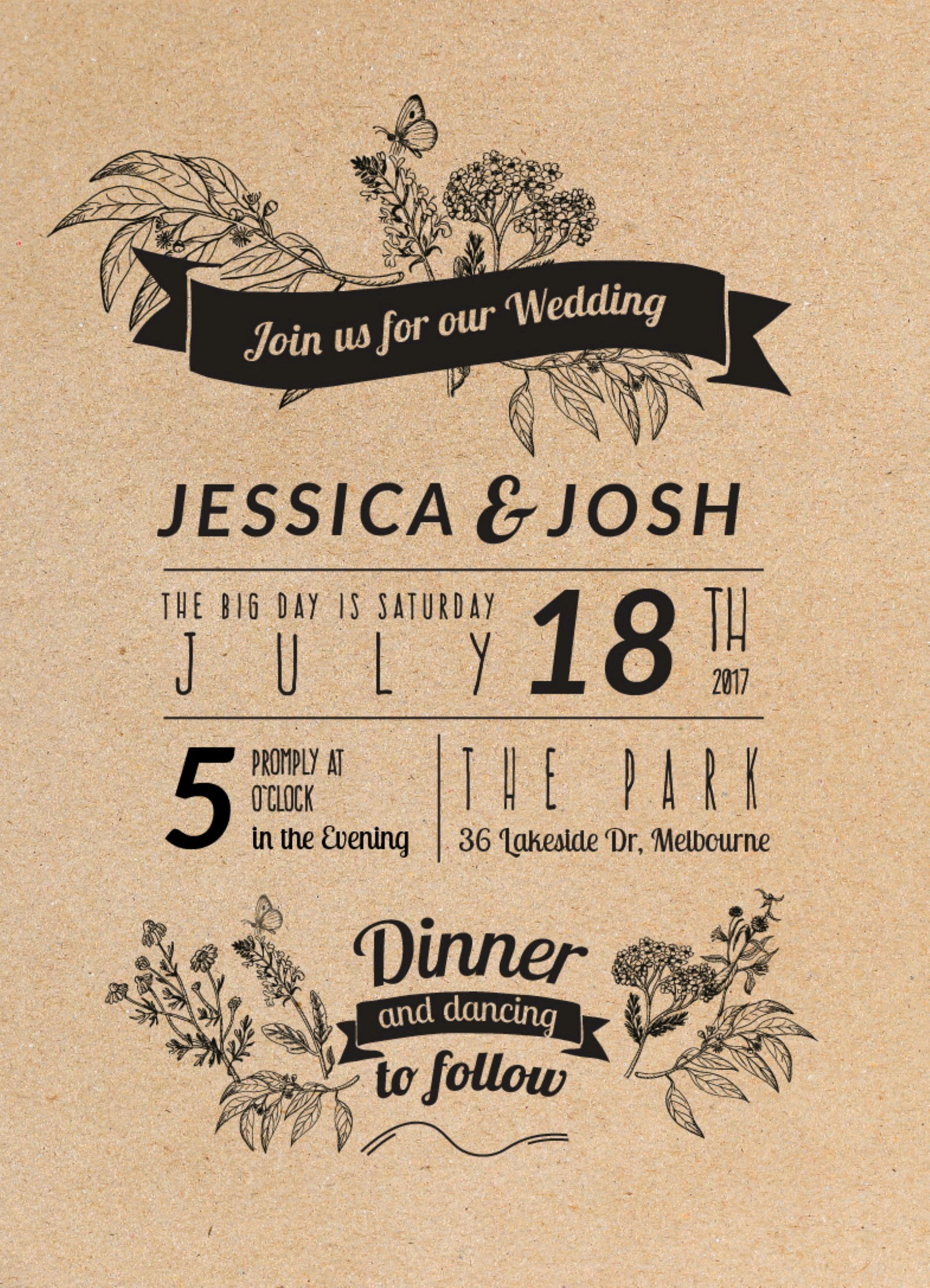 Wedding Invitation Digital Design 4
