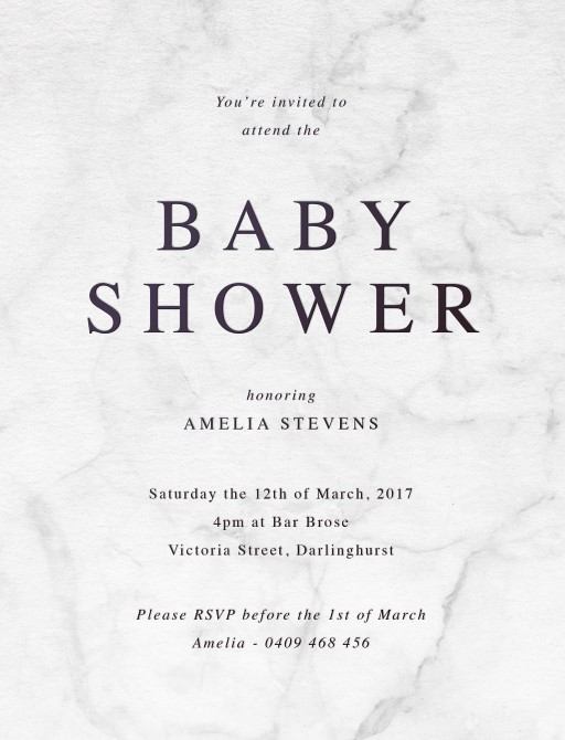 Black Baby Shower Invitations