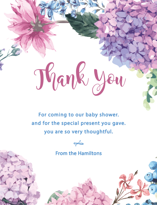 Fiore Digital Printing Baby Shower Thank You Cards