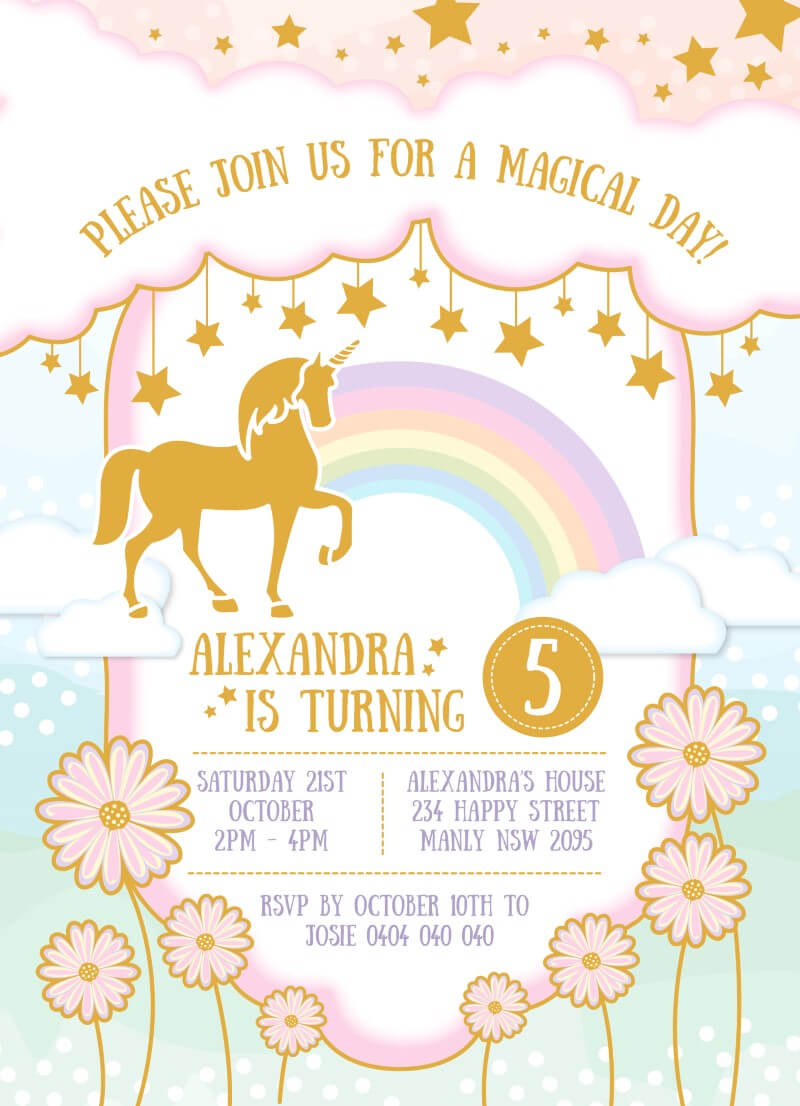 Magical Unicorn Invitation | MP | Birthday Invitations