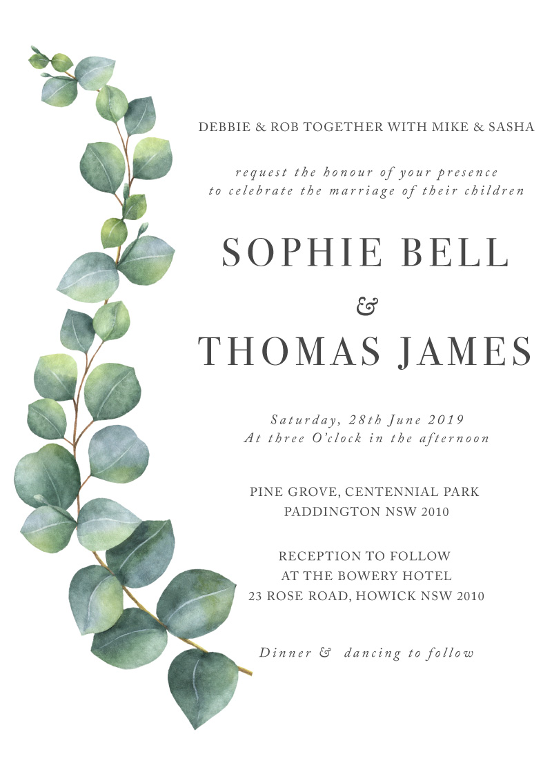 Eucalyptus | LP+DP | Wedding Invitations