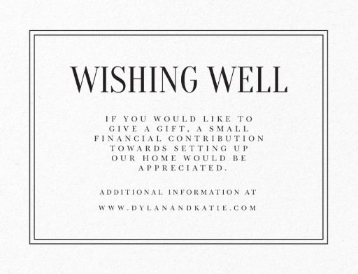 wishing well wording birthday for Design Classic  Invitations Letterpress Wedding