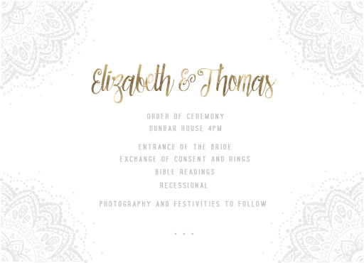 Elegant Collection Letterpress Foil Wedding Programs Paperlust