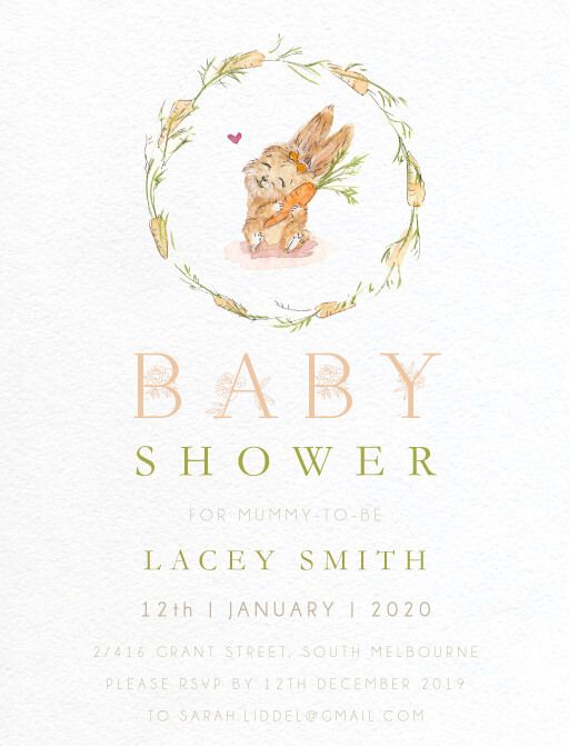 Baby Shower Invitations Customise Print Online With Paperlust