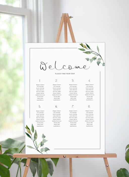 Wedding Seating Charts By Paperlust Customise And Print Online