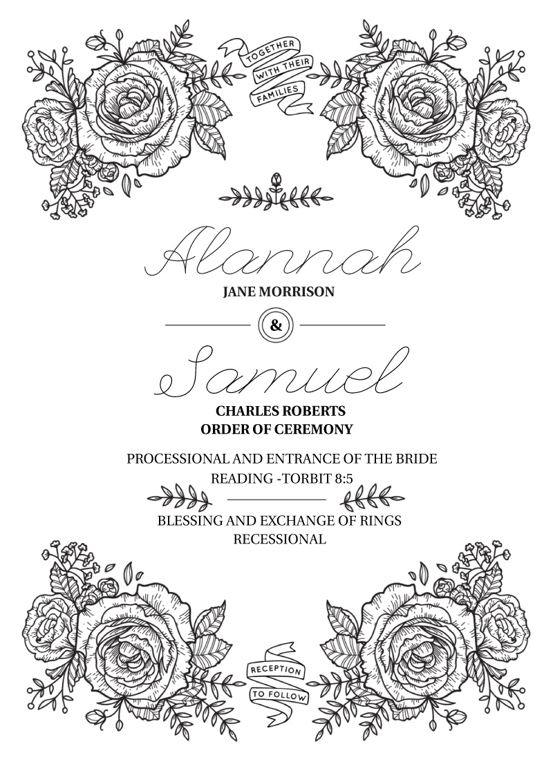 Botanic Letterpress Wedding Programs Paperlust