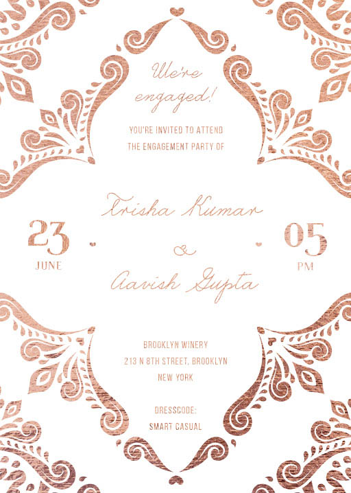 Engagement Party Invitations I Customise And Print Online Paperlust