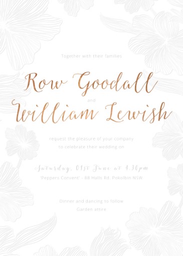 Floral Impressions Letterpress Foil Wedding Programs Paperlust